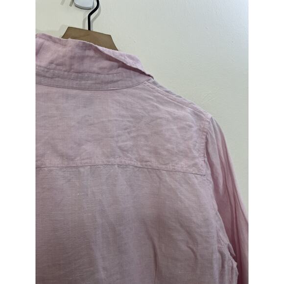 J CREW Baird McNutt Irish Linen Shirt 14 Coastal Quiet Luxury Minimalist Relaxed - Picture 10 of 14